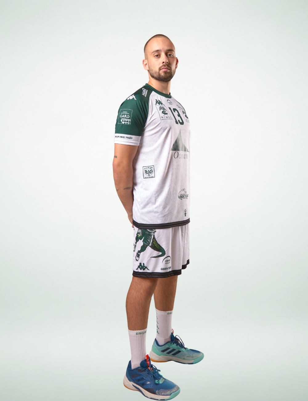 MAILLOT KAPPA EXTERIEUR HOMME BLANC by Melvyn Barros