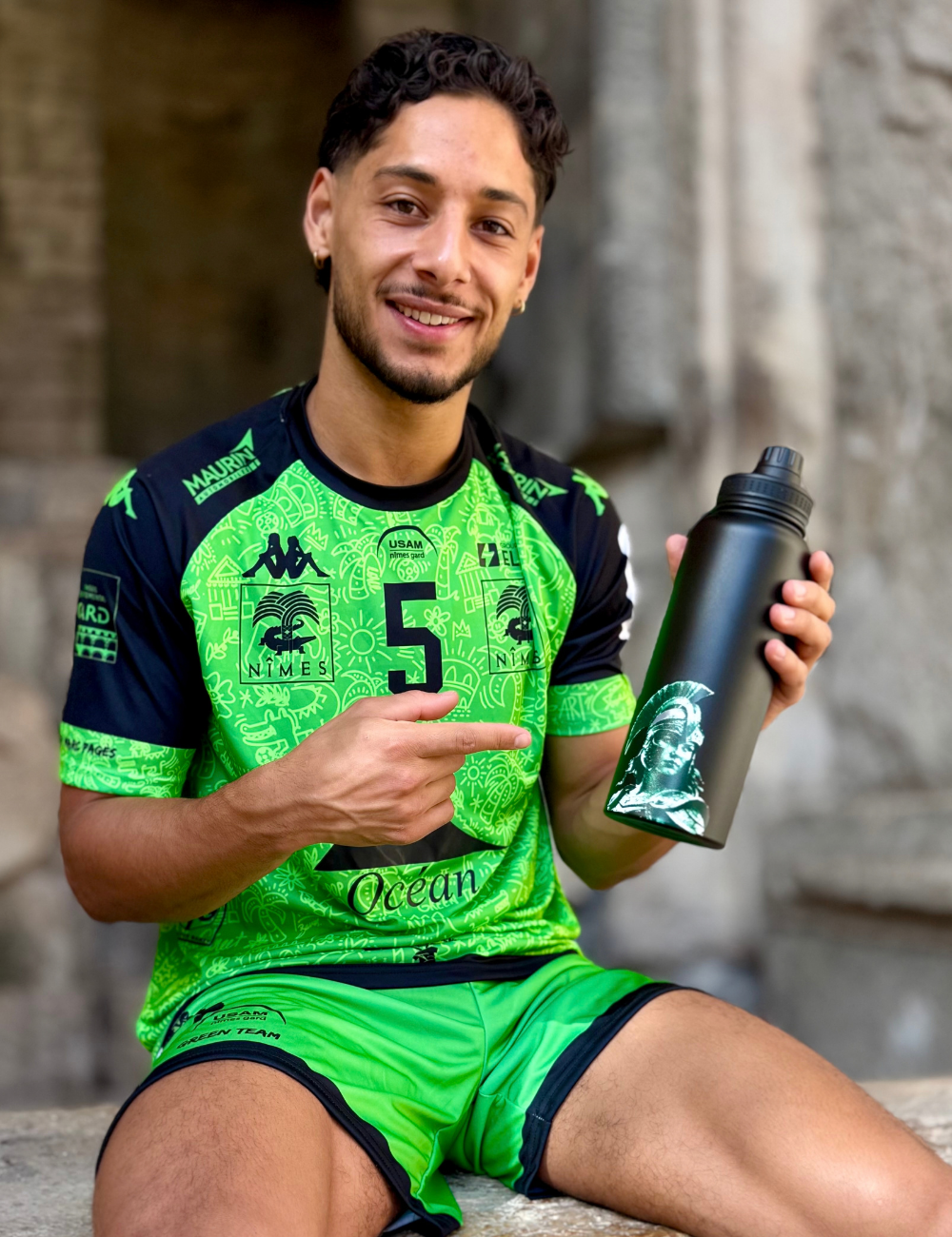 Gourde isotherme 1.2L Gladiatrice USAM NÎMES GARD NÎMOISES 25/27